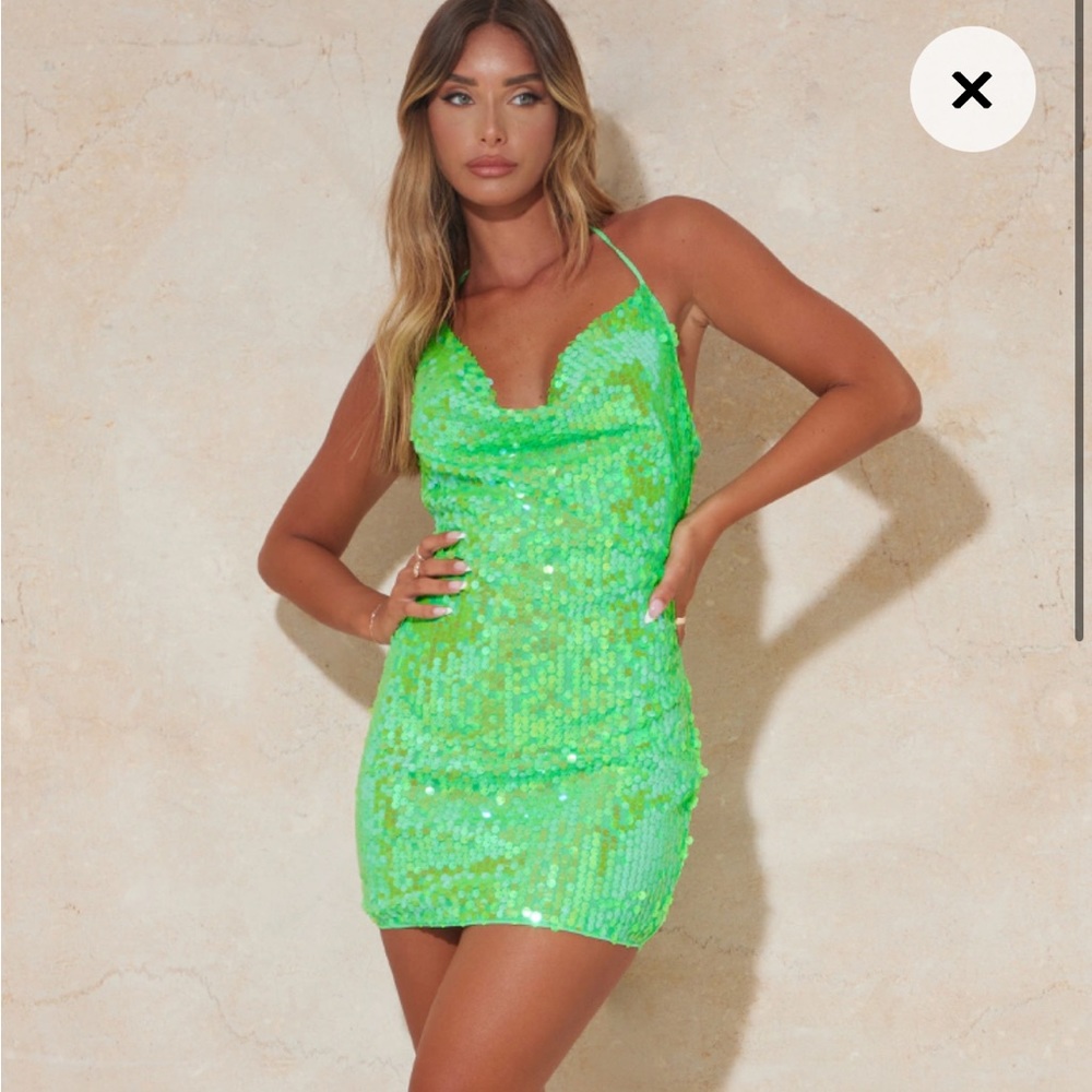 NWT PLT Green Sequin Dress